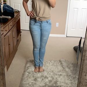 Light blue skinny jeans